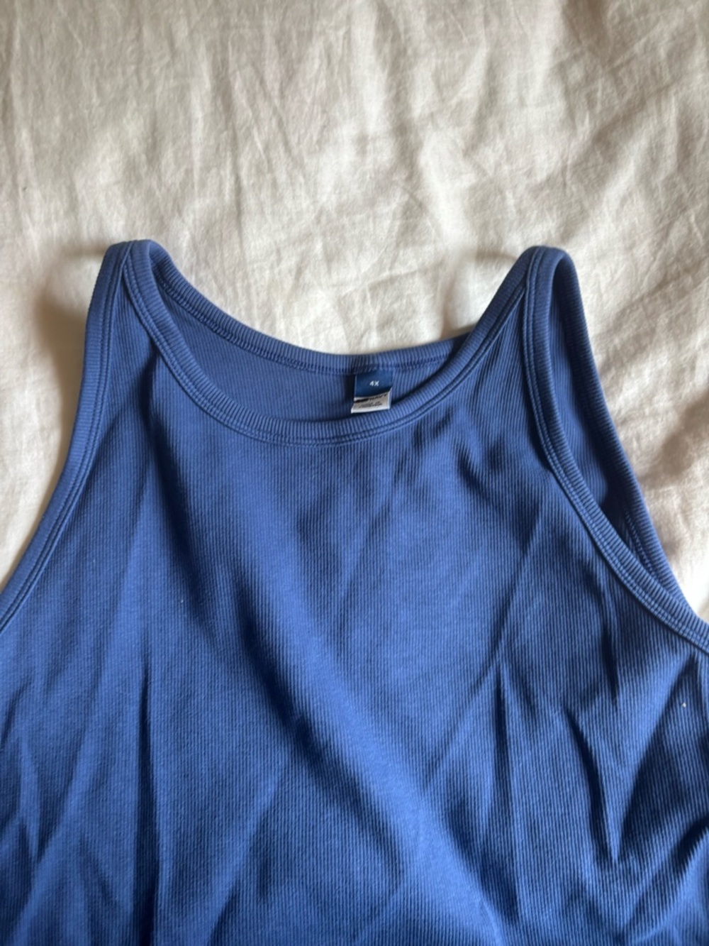 Blue Racerback Tank Top Dress - Picture 2 of 3